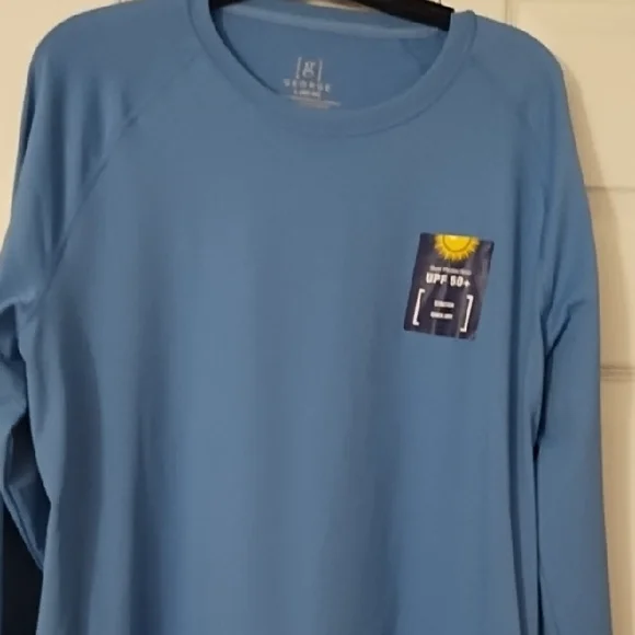 George Men's Long Sleeve Tee - Blue - Picture 1 of 1